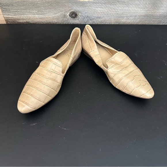 Naturalizer Women's Lorna Croc Crocodile Print Beige Tan Ballet Flat Loafers 10 - Picture 6 of 8